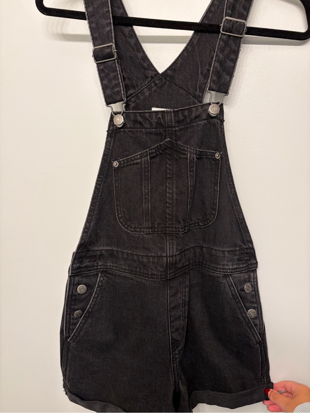 Old navy Black Denim Short Overalls